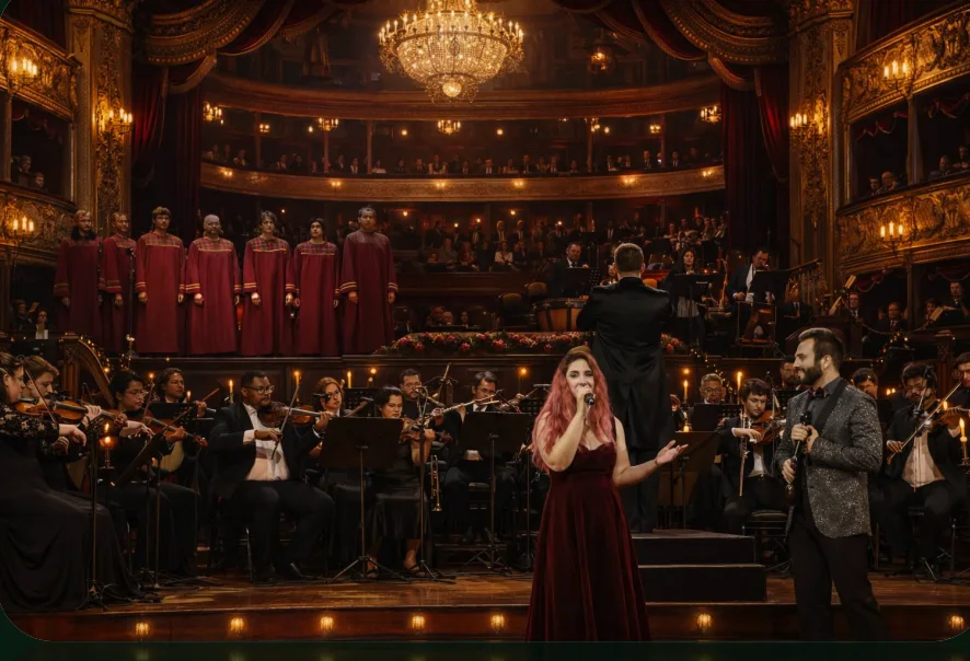 Orquestra Sinfônica de Gramado no Natal Luz In Concert, no Palácio dos Festivais.